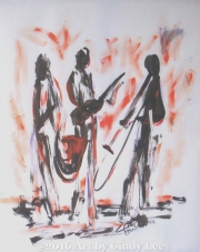 Jazz Trio 4 2003 Mixed on paper 24x18_1200(C)